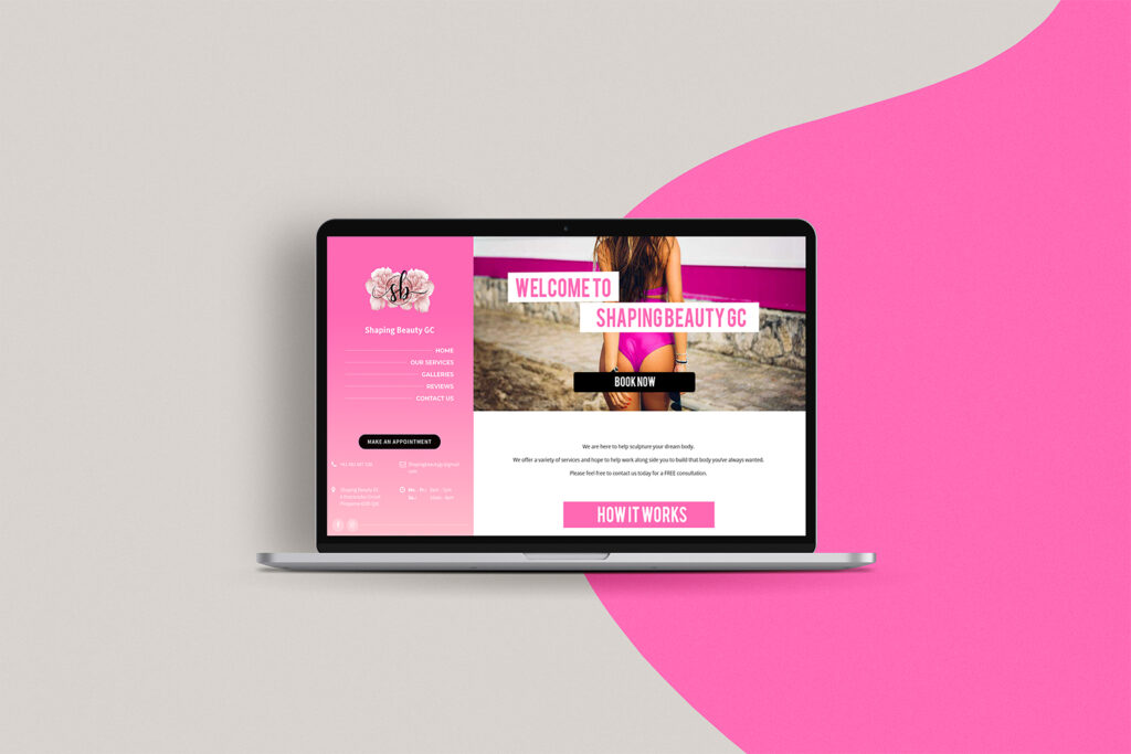 Shaping Beauty Website Mockup